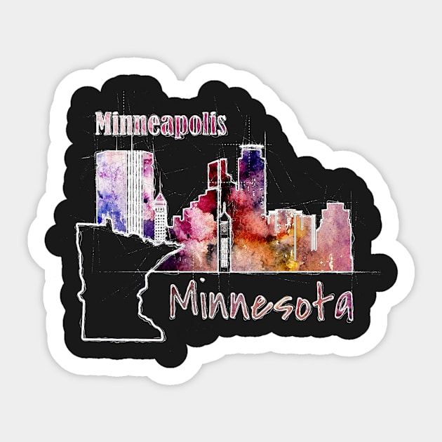 Minneapolis, Minnesota Sticker by DimDom